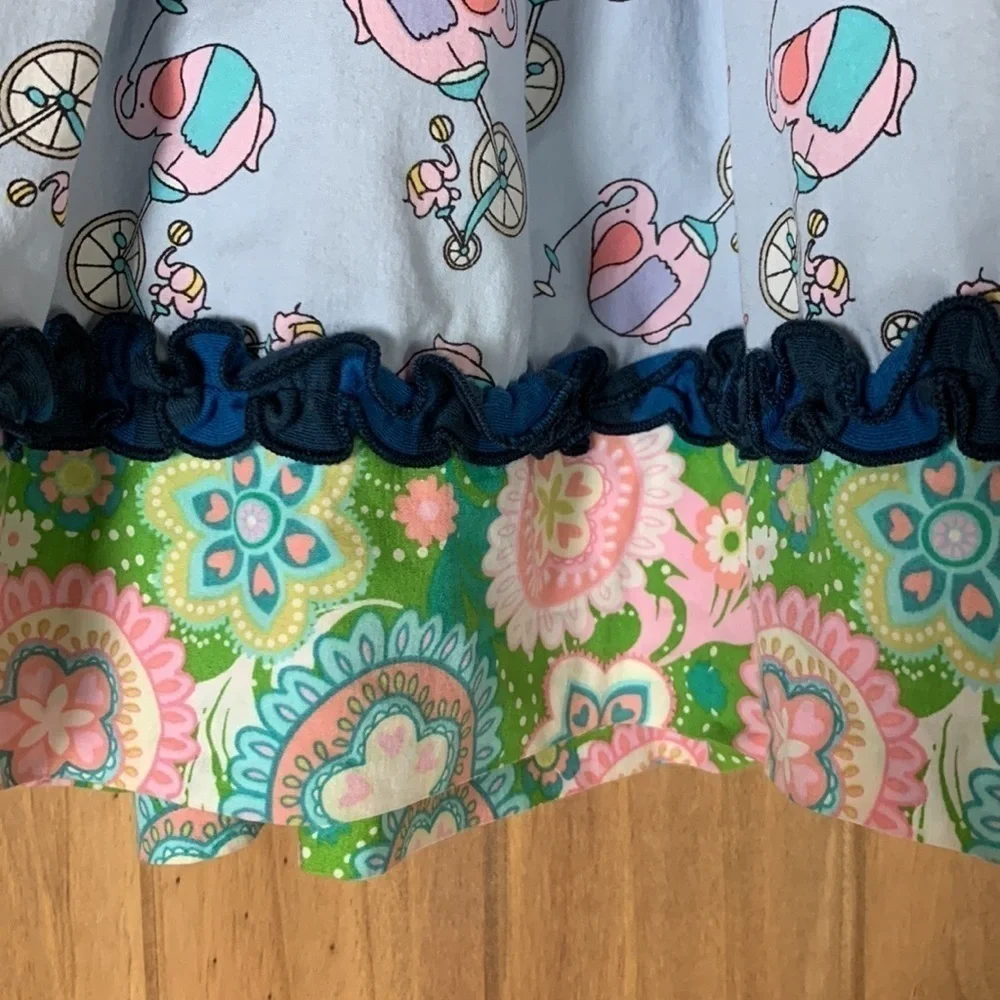 Matilda Jane Wonderful Parade elephant print apron dress Size 4